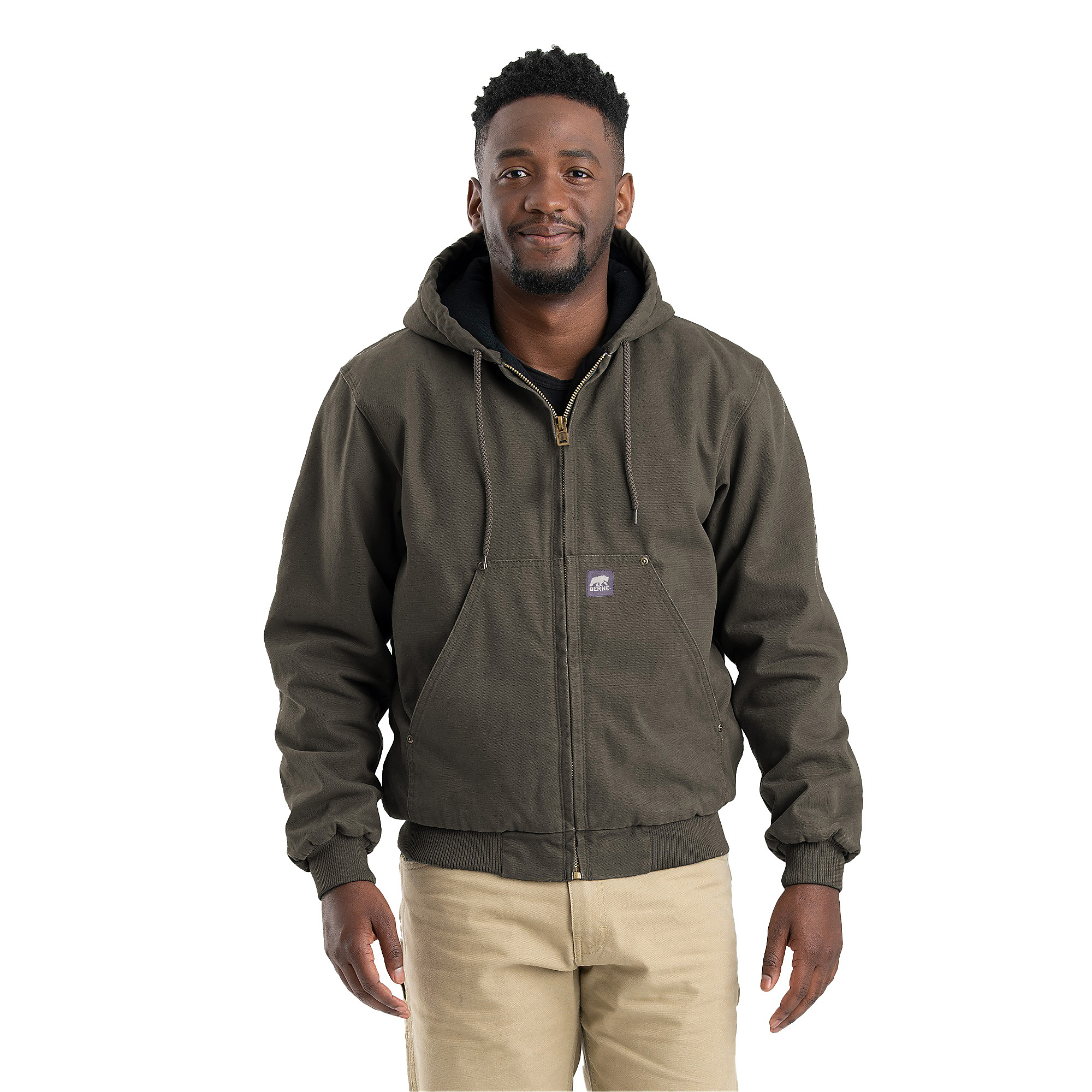 Berne Men's Original Washed Hooded Jacket